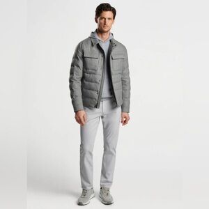 Peter Millar “Crown Crafted” Davos Wool Quilted Jacket, M, NWT, Grey, Ret. $845!